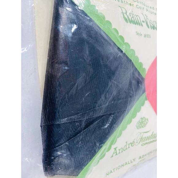 VTG Andre Fantasies Nylon RAIN BONNET Hair VISOR All Weather Protection NEW - Picture 1 of 2